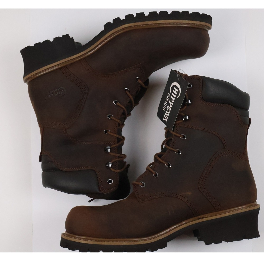 Chippewa Logger 55025 Steel Toe Work Boots Brown Leather 14 M New NWT